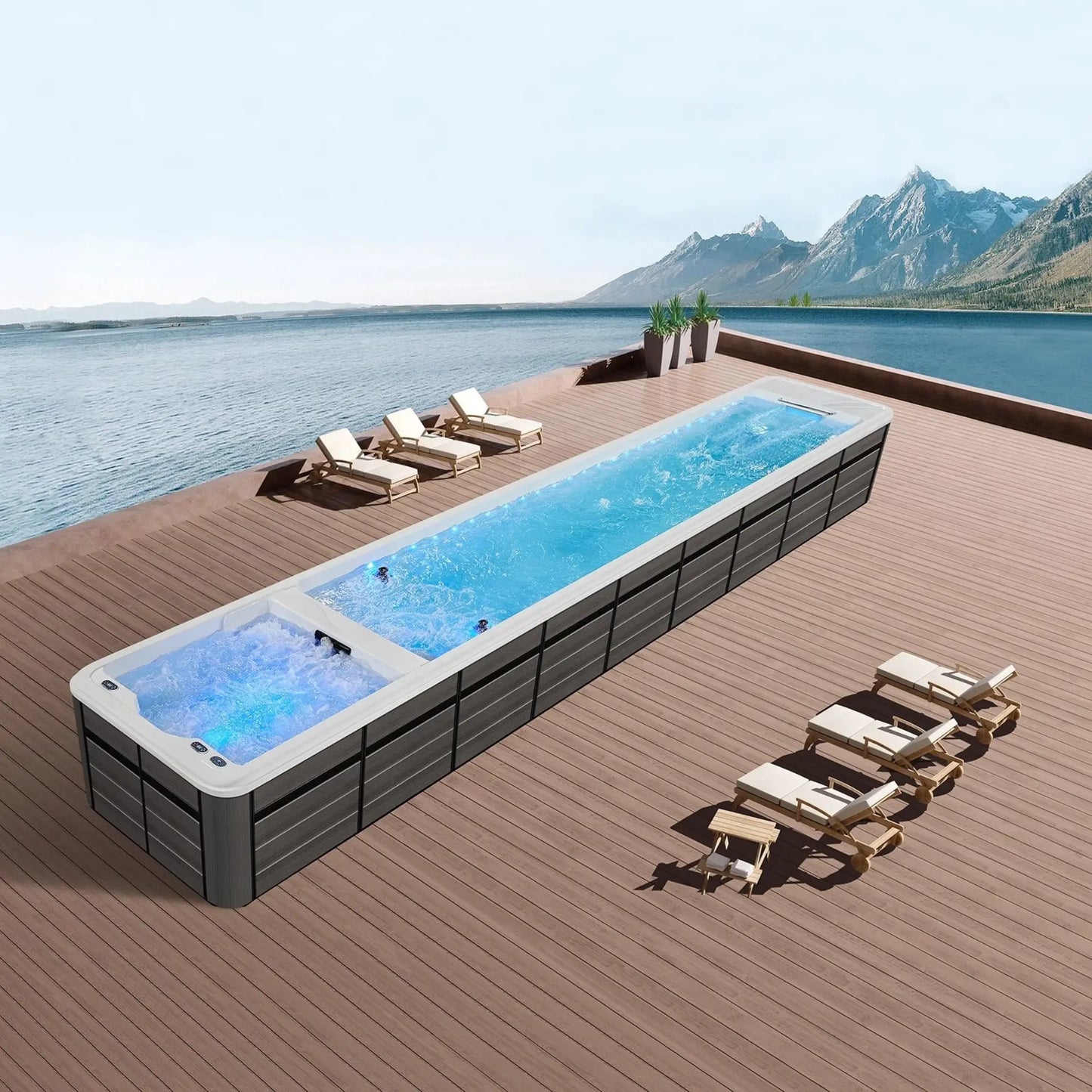 【Pre-sale】-Design Prefab Above Pools Swimming Swim Big Ground Acrylic Plunge Swimming Pool