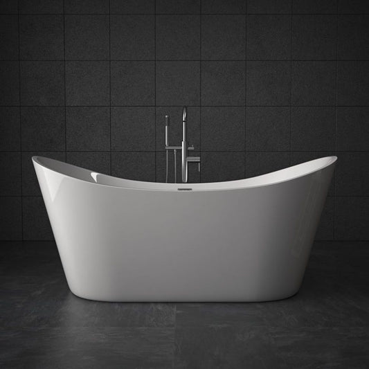 【Pre-sale】-Modern Design Bathtubs Whirlpools Oval Freestanding Acrylic Bathtub With Faucet