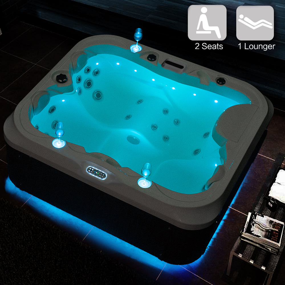 【Pre-sale】  Garden 3 Person Hot Tub Outdoor Jacuzzi Outside Whirlpool Swim