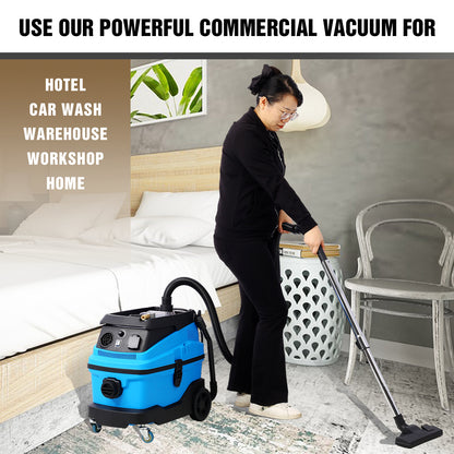 Wet Dry Blow Vacuum 3 in 1 Shop Vacuum Cleaner with More Than 18KPA Powerful Suction Great for Garage, Home, Workshop, Hard Floor and Pet Hair 8 Gallon Large Capacity 6 Peak Hp 1200W