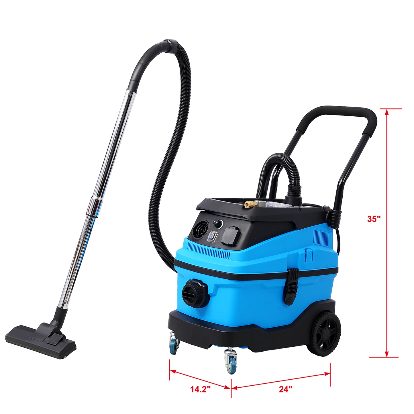 Wet Dry Blow Vacuum 3 in 1 Shop Vacuum Cleaner with More Than 18KPA Powerful Suction Great for Garage, Home, Workshop, Hard Floor and Pet Hair 8 Gallon Large Capacity 6 Peak Hp 1200W