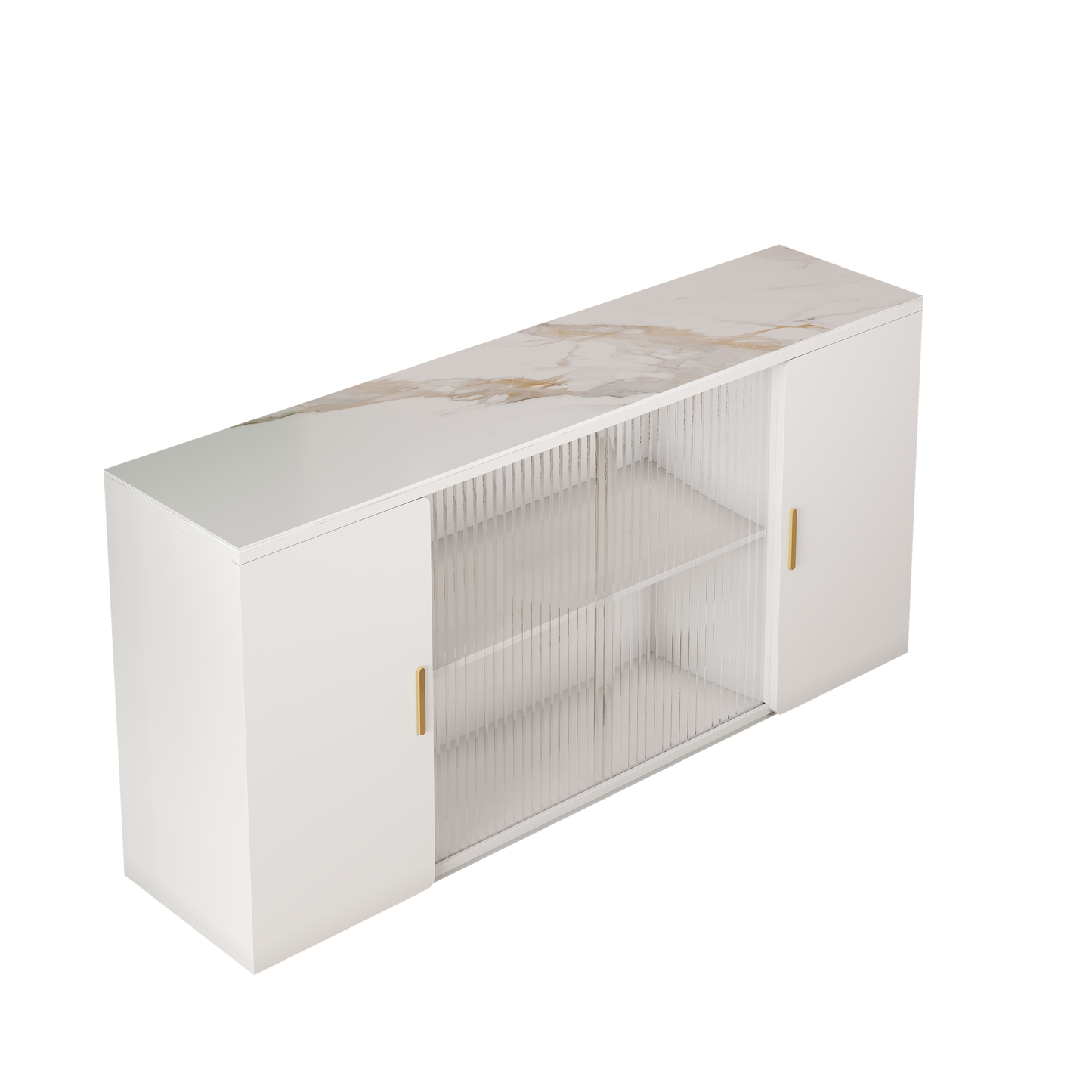 Elegant Wooden Side Cabinets with Glass Doors for Dust-Free Storage & Display: Modern Lockers Perfect for Living, Dining Rooms & Beyond