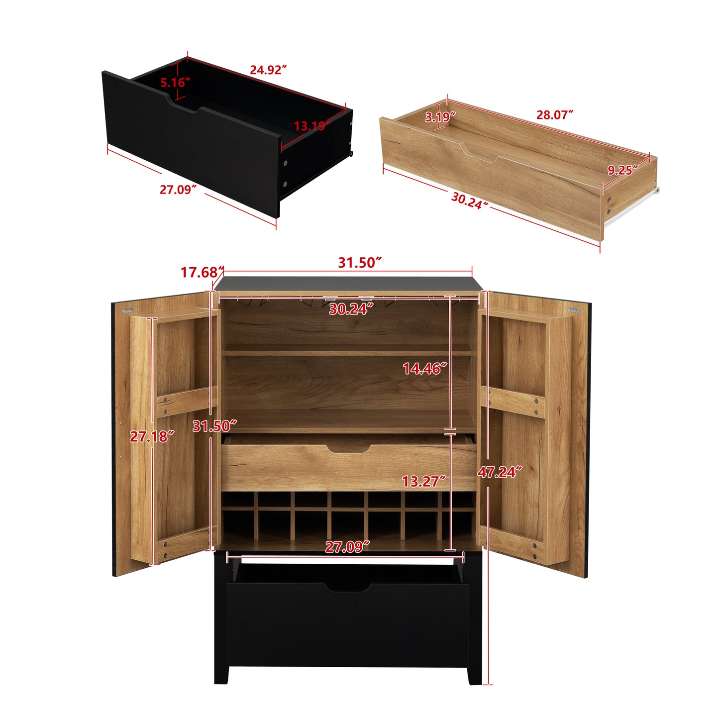 Lockers,side cabinets,Wine Bar Cabinet,Liquor Storage Credenza,Sideboard with Wine Racks & Stemware Holder,Wine glass holder,Metal handle, placed in family bars,hallways,living rooms