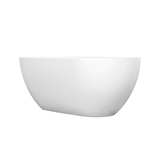 【Spot】-59 inch small size artificial stone solid surface freestanding bathroom bathtub