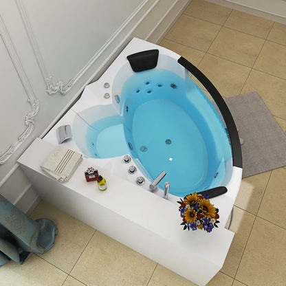 【Pre-sale】-Acrylic Corner Whirlpool Sexy Hydrotherapy Massage Bathtub