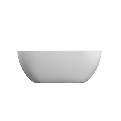 【Spot】-59 inch small size artificial stone solid surface freestanding bathroom bathtub