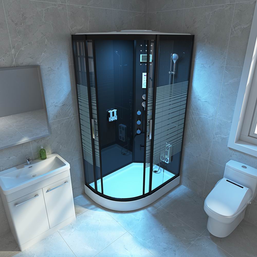 【Pre-sale】-Multifunctional Sliding Glass Door Bathroom Prefab Hydro Massage Steam Shower Cabin Room