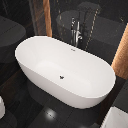 【Pre-sale】-Modern Freestanding Bath Double Ended Overflow Waste Acrylic Luxury