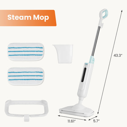 Steam Mop for Floor Cleaning,Lightweight Floor Steamer Cleaner for Hardwood/Tile/Laminate Floors Carpet, 2 Washable Pad,