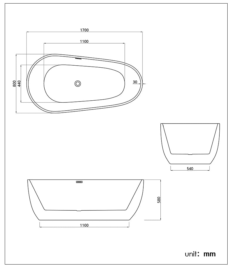 【Pre-sale】-Acrylic Freestanding Bathtub Stand Alone Soaking Bathtub