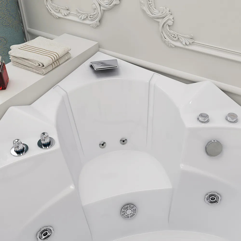 【Pre-sale】-Acrylic Corner Whirlpool Sexy Hydrotherapy Massage Bathtub