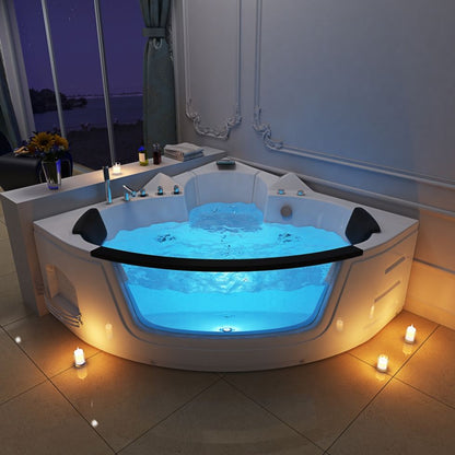 【Pre-sale】-Acrylic Corner Whirlpool Sexy Hydrotherapy Massage Bathtub