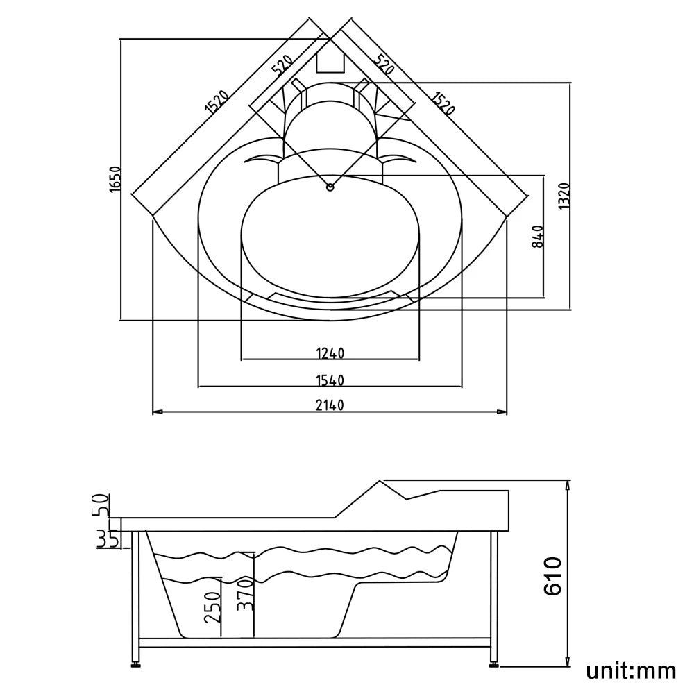 【Pre-sale】-Acrylic Corner Whirlpool Sexy Hydrotherapy Massage Bathtub