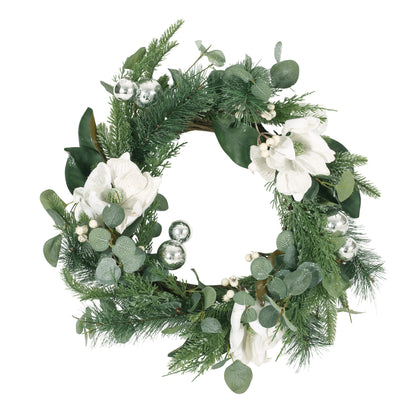 26" PINENEEDLE WREATH WITH BALL