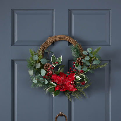 26" PINENEEDLE WREATH WITH BALL